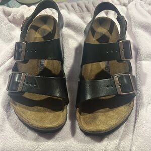 Size 38 ladies 7 men’s 5 Birkenstock sandal clog (sling back)